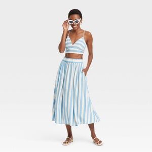 Target Beach Bungalow Picnic Midi Skirt and Bralette Tank